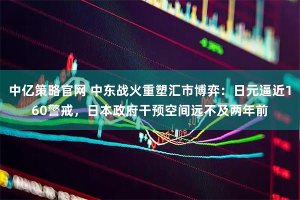 中亿策略官网 中东战火重塑汇市博弈：日元逼近160警戒，日本政府干预空间远不及两年前
